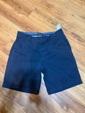 Nautica Men's Dark Navy Flat Front Chino Shorts